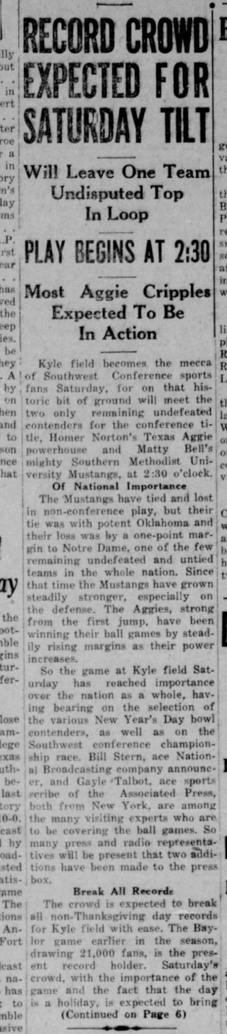 The Eagle Archives: November 10, 1939